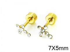 HY Stainless Steel 316L Small Crystal Stud-HY67E0158J5