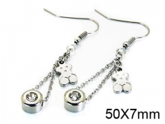 HY Stainless Steel 316L Bear Earrings-HY64E0233HHW