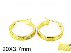 HY Stainless Steel 316L Snap Post Hoop Earrings-HY58E0814IW