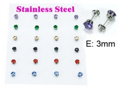 HY Stainless Steel 316L Small Crystal Stud-HY21E0079PC