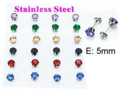 HY Stainless Steel 316L Small Crystal Stud-HY21E0077HEE