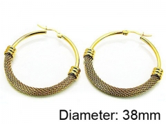 HY Stainless Steel 316L Hollow Hoop Earrings-HY58E0019LL