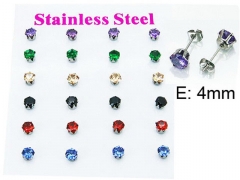 HY Stainless Steel 316L Small Crystal Stud-HY21E0078PL