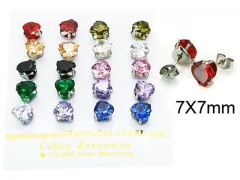 HY Stainless Steel 316L Small Crystal Stud-HY25E0700JJX