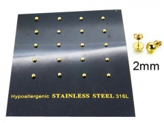 HY Stainless Steel 316L Ball Earrings-HY30E1438HOA
