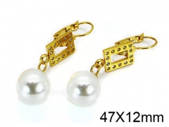 HY Stainless Steel 316L Pearl Earrings-HY21E0010LG