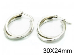 HY Stainless Steel 316L Snap Post Hoop Earrings-HY58E0498LE