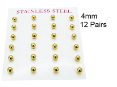 HY Stainless Steel 316L Ball Earrings-HY58E0477HIA