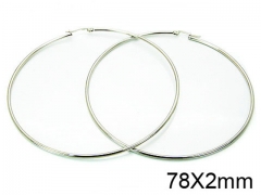 HY Stainless Steel 316L Snap Post Hoop Earrings-HY58E0604JW