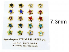 HY Stainless Steel 316L Small Crystal Stud-HY25E0653JLS