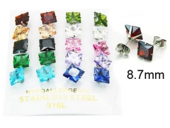 HY Stainless Steel 316L Small Crystal Stud-HY25E0686JJE