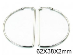 HY Stainless Steel 316L Snap Post Hoop Earrings-HY58E0895IC