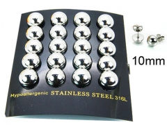 HY Stainless Steel 316L Ball Earrings-HY30E1455HJB