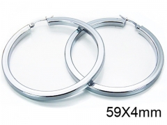 HY Stainless Steel 316L Snap Post Hoop Earrings-HY58E0484MZ