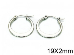 HY Stainless Steel 316L Snap Post Hoop Earrings-HY58E0504IW