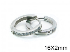 HY Stainless Steel 316L Huggie Hoop Earrings-HY05E1518HLD
