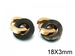 HY Stainless Steel 316L Huggie Hoop Earrings-HY05E1469HMW