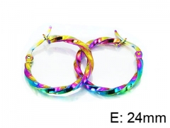 HY Stainless Steel 316L Snap Post Hoop Earrings-HY60E0213IS