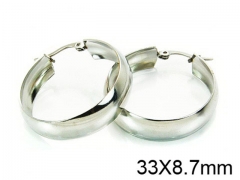HY Stainless Steel 316L Snap Post Hoop Earrings-HY58E0699KE