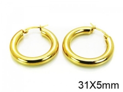 HY Stainless Steel 316L Hollow Hoop Earrings-HY58E0724KE