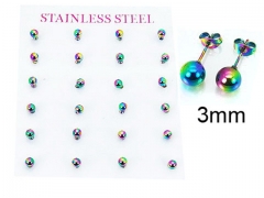 HY Stainless Steel 316L Ball Earrings-HY58E1166PB