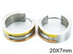 HY Stainless Steel 316L Huggie Hoop Earrings-HY05E1303HKZ