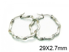 HY Stainless Steel 316L Hollow Hoop Earrings-HY58E0735JE