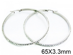 HY Stainless Steel 316L Crystal Hoop Earrings-HY58E1010NL