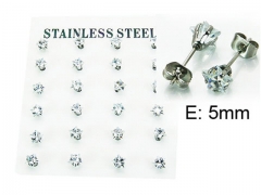HY Stainless Steel 316L Small Crystal Stud-HY21E0028HHA
