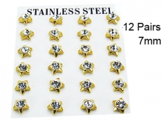 HY Stainless Steel 316L Small Crystal Stud-HY21E0001HOR