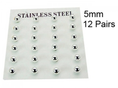 HY Stainless Steel 316L Ball Earrings-HY70E0550HMC