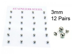 HY Stainless Steel 316L Ball Earrings-HY58E0762HFF