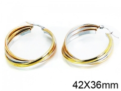 HY Stainless Steel 316L Snap Post Hoop Earrings-HY58E1103NR
