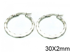 HY Stainless Steel 316L Snap Post Hoop Earrings-HY58E0506IE