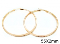 HY Stainless Steel 316L Snap Post Hoop Earrings-HY58E1182IW