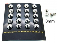 HY Stainless Steel 316L Ball Earrings-HY30E1452HJF