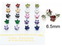 HY Stainless Steel 316L Small Crystal Stud-HY25E0678JFF