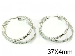 HY Stainless Steel 316L Snap Post Hoop Earrings-HY64E0188OZ