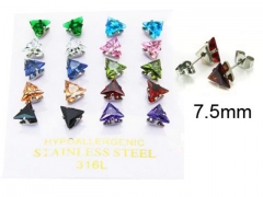 HY Stainless Steel 316L Small Crystal Stud-HY25E0680JLX
