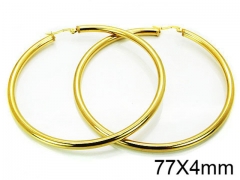 HY Stainless Steel 316L Hollow Hoop Earrings-HY58E0608PS