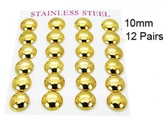 HY Stainless Steel 316L Ball Earrings-HY58E0475HLD