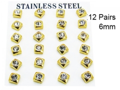 HY Stainless Steel 316L Small Crystal Stud-HY21E0002HOD