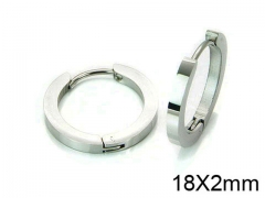 HY Stainless Steel 316L Huggie Hoop Earrings-HY05E1738NW