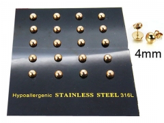 HY Stainless Steel 316L Ball Earrings-HY30E1445HOX