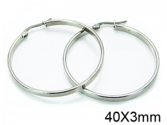 HY Stainless Steel 316L Snap Post Hoop Earrings-HY58E0490JD