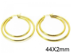 HY Stainless Steel 316L Snap Post Hoop Earrings-HY58E0916KL