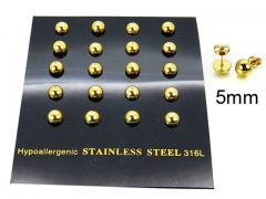 HY Stainless Steel 316L Ball Earrings-HY30E1447HOW