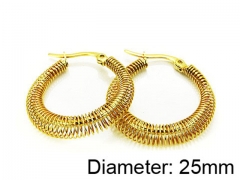 HY Stainless Steel 316L Hollow Hoop Earrings-HY58E0674KG