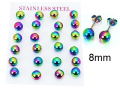 HY Stainless Steel 316L Ball Earrings-HY58E1171HIF