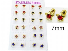 HY Stainless Steel 316L Small Crystal Stud-HY67E0172KIA